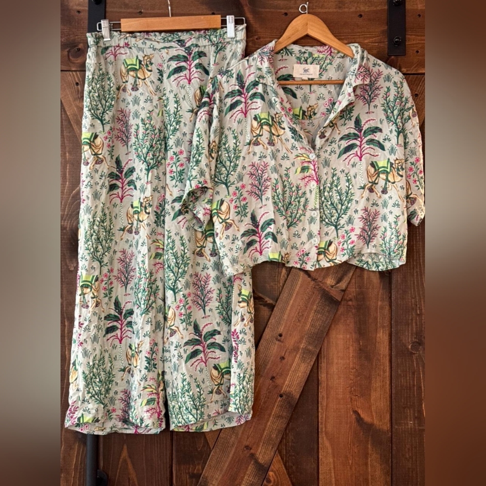 Printfresh Botanical Print Pajama Set - image 1